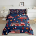 Fire Truck for Kids Boys Red Fire Fighting Supplies Patter Duvet Cover