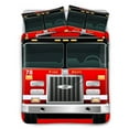 Fire Truck for Kids Boys Red Fire Fighting Supplies Patter Duvet Cover