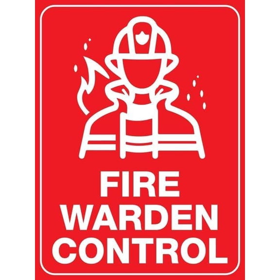 Fire Warden Control Sign Rustic Metal Tin Sign Home Outdoor Art Wall Decorations For Cafe Bar Kitchen 12X8 Inch