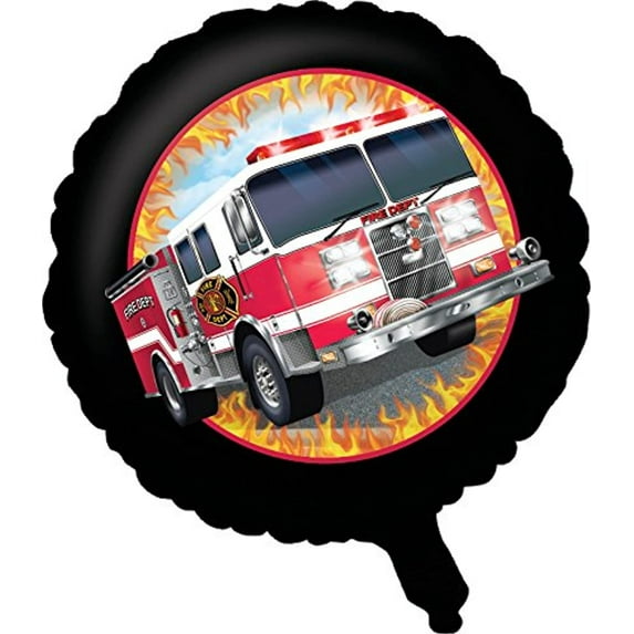 Fire Watch Truck Engine Firefighter Birthday Party Decoration 18" Foil Balloon