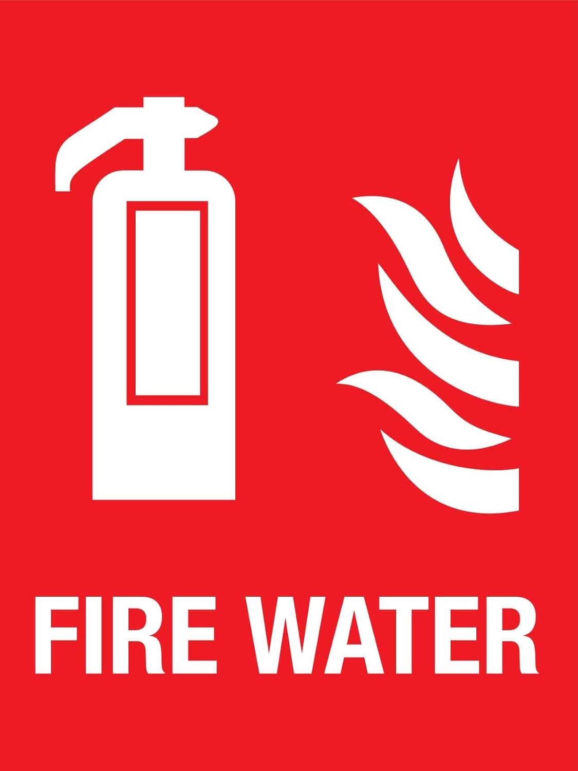 Fire Water Sign Fire Safety Signs 8 X 12 Inch Metal Tin Sign Warning ...