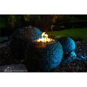 Fire & Water Stacked Slate Sphere - Medium