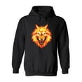 thumbnail image 1 of Fire Wolf  Hoodie Men -Image by Shutterstock, Male Large, 1 of 4