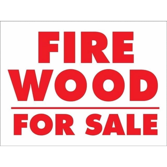Fire Wood for Sale Rustic 8"x12" Metal Tin Sign - Outdoor & Home Wall Decor for Cafe, Bar & Kitchen