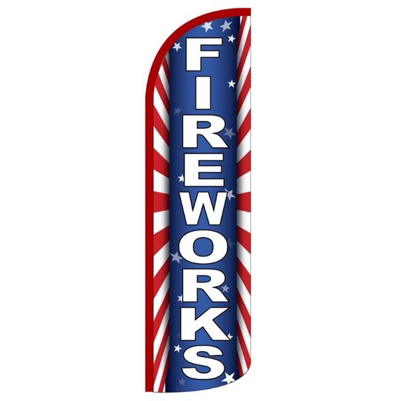 Fire Work Windless flag Without Pole Advertisement /Business Flags | Feather Flag |