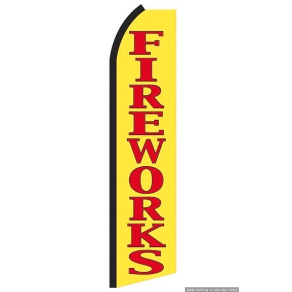 Fire Works Swooper flag Without Pole Advertisement /Business Flags | Feather Flag |
