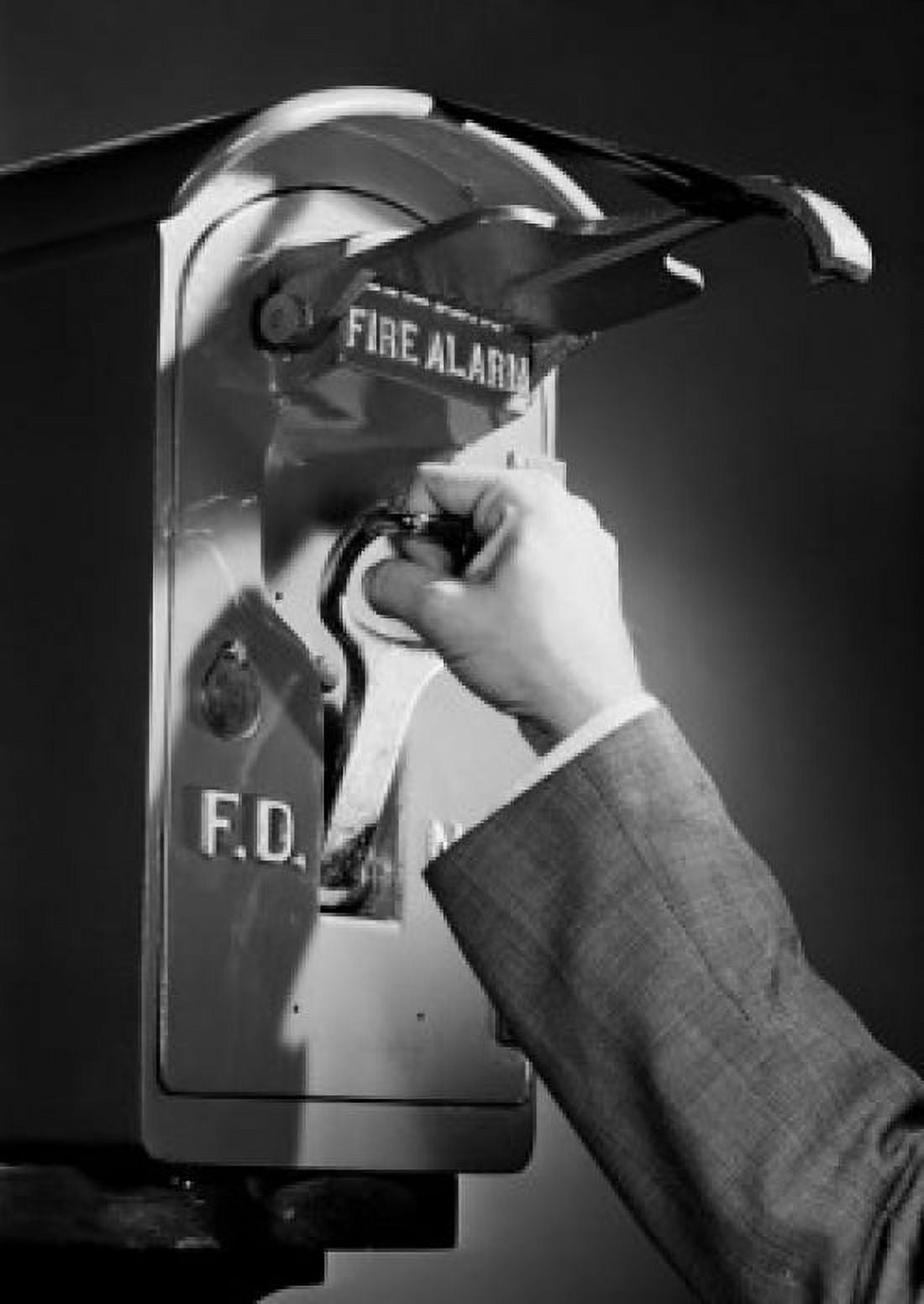 Fire alarm being activated Canvas Art - (18 x 24)