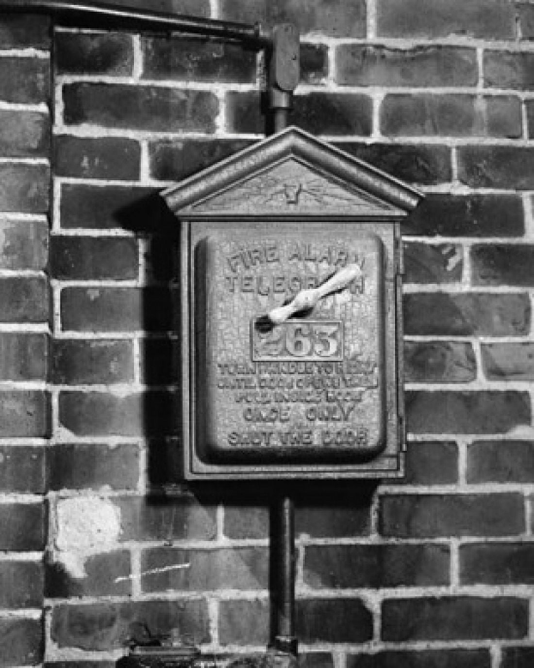 Fire alarm on a brick wall Canvas Art - (18 x 24)