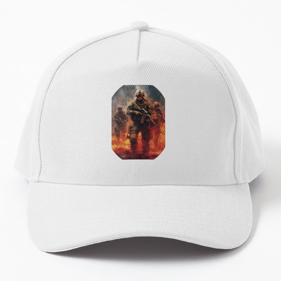 Fire and Flames Baseball Hat, Blazing Heat Graphic Design, Classic Everyday Cap