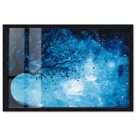 Fire and Ice Tree II Shadowbox Print Nature Wall Decor by Art Remedy, Black Frame, 15 x 10