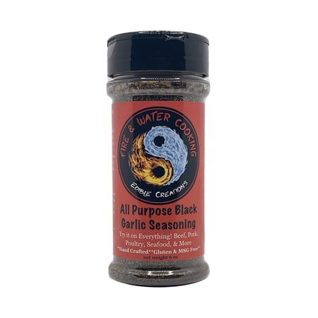 Fire and Water Cooking Gourmet All Purpose Black Garlic Seasoning