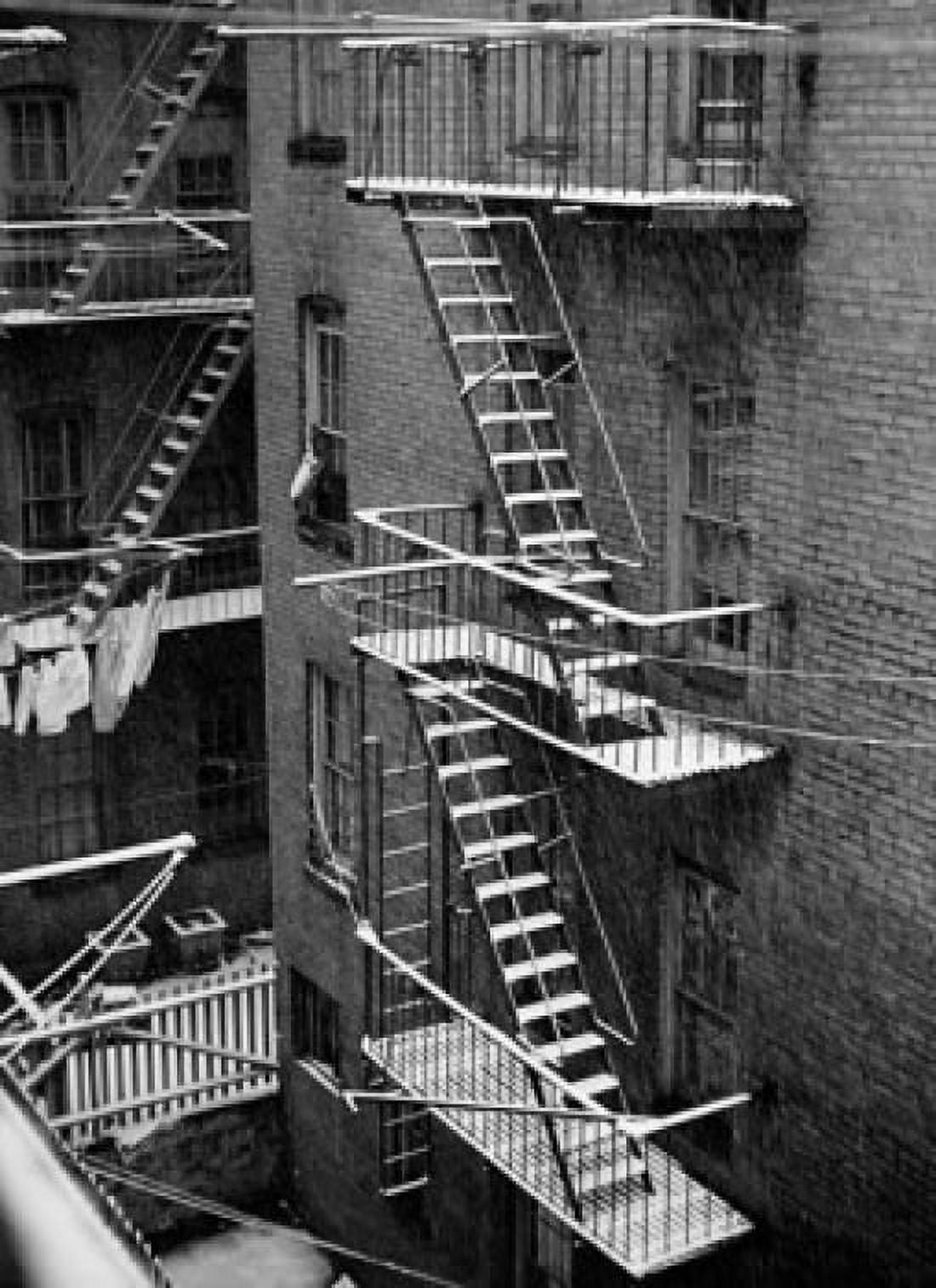 Fire escape of a residential building Canvas Art - (24 x 36)