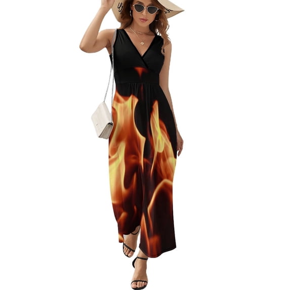 Fire flames Sleeveless Dress dresses for woman women's summer dresses 2023 Woman fashion