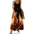 thumbnail image 1 of Fire flames effect Sleeveless Dress dress summer luxury dresses prom clothes loose women's dress, 1 of 7