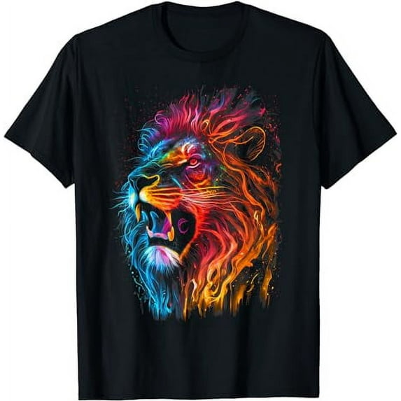 Fire of God, lion Animal roaring lion workout positive T-Shirt