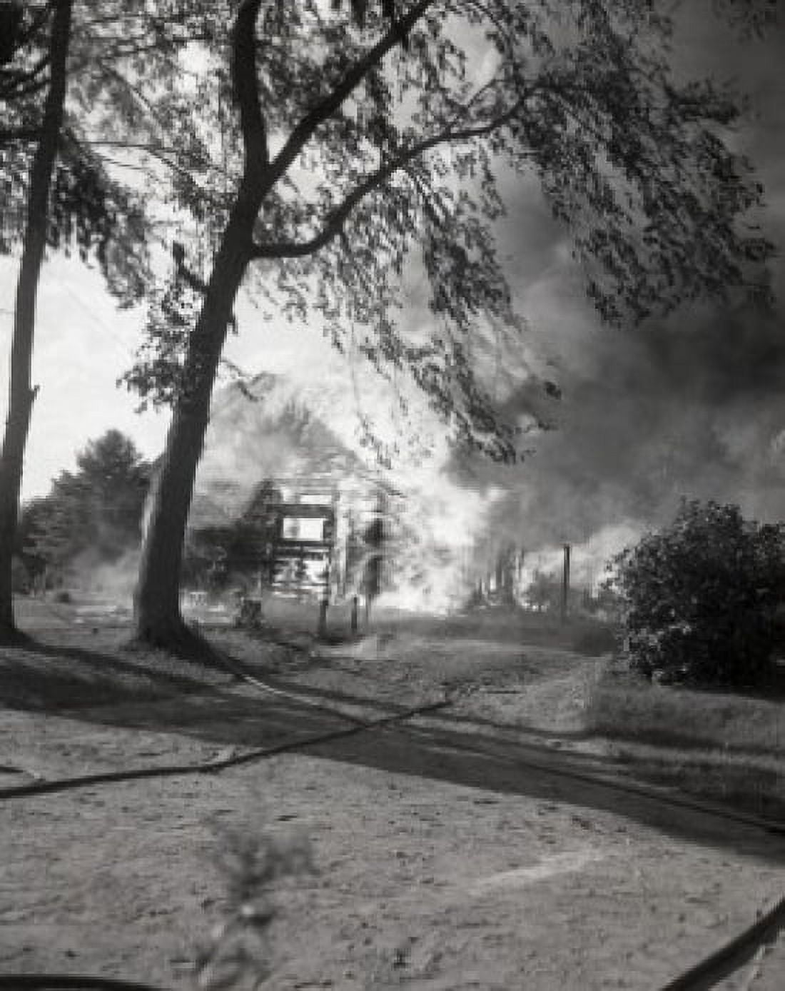 Fire on farm Canvas Art - (24 x 36)