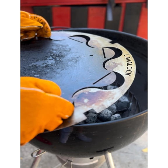 FireDial Baffle Plate Heat Management System for Charcoal BBQ and Barbecue Smokers, UDS, WSM, Kettle (For 22 in. Kettle)