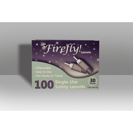 FireFly! 100ct Single-Use Safety 30G Lancets