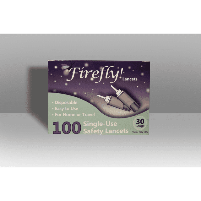 FireFly! 100ct SingleUse Safety 30G Lancets