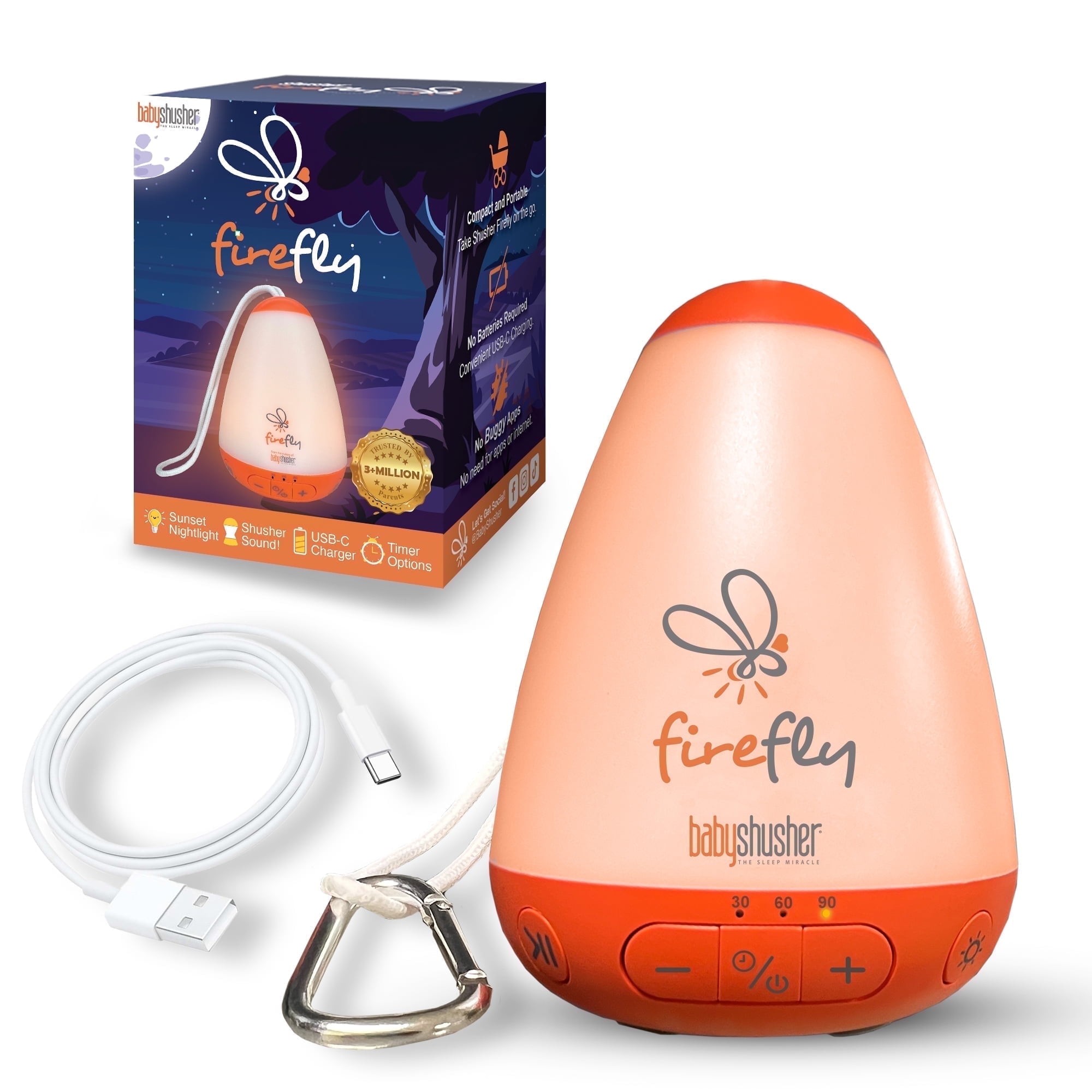 小物 shu maei Firefly by Baby Shusher the Portable Sleep Sound Machine with