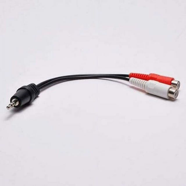 FireFold 3.5mm Stereo Male to (2) RCA Female Adapter - 6 Inch Cable