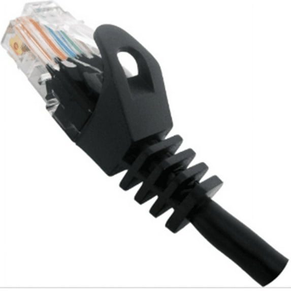 FireFold Cat5e Ethernet Patch Cable Black 150ft with Gold Plated RJ45 Connectors – 350 MHz High Performance Patch Cord – 4 UTP 24 AWG Stranded Copper Pure Conductors with PVC Jacket