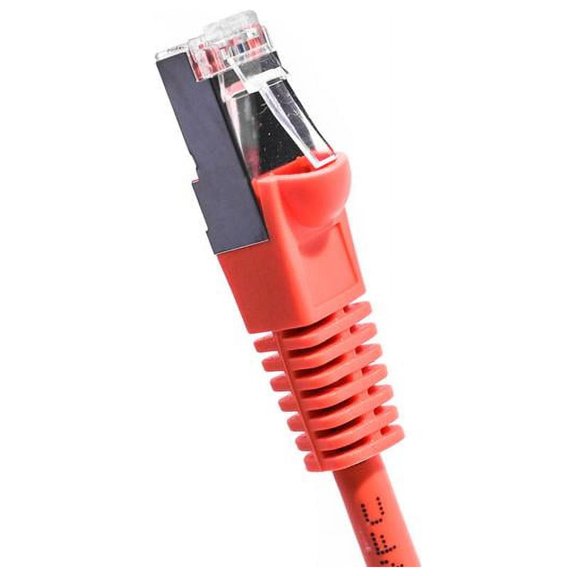 FireFold Cat6 Ethernet Shielded Patch Cable 100ft Orange Internet Cable 600MHZ - Snagless Boot Long Ethernet SSTP Cable High Speed Ethernet Cable