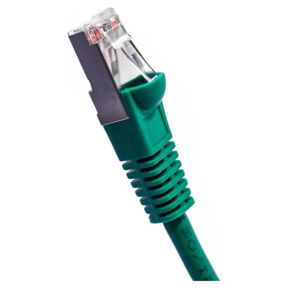FireFold Cat6 Ethernet Shielded Patch Cable 10ft Green Internet Cable 600MHZ - Snagless Boot Long Ethernet SSTP Cable High Speed Ethernet Cable - Constructed of 4 UTP 24AWG Stranded Pure Copper Wire