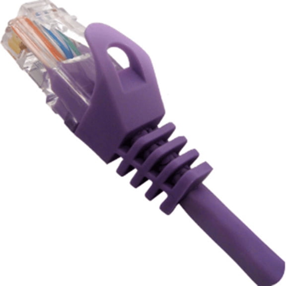 FireFold Cat6 Ethernet Shielded Patch Cable 1ft Purple Internet Cable 600MHZ - Snagless Boot Long Ethernet SSTP Cable High Speed Ethernet Cable - Constructed of 4 UTP 24AWG Stranded Pure Copper Wire