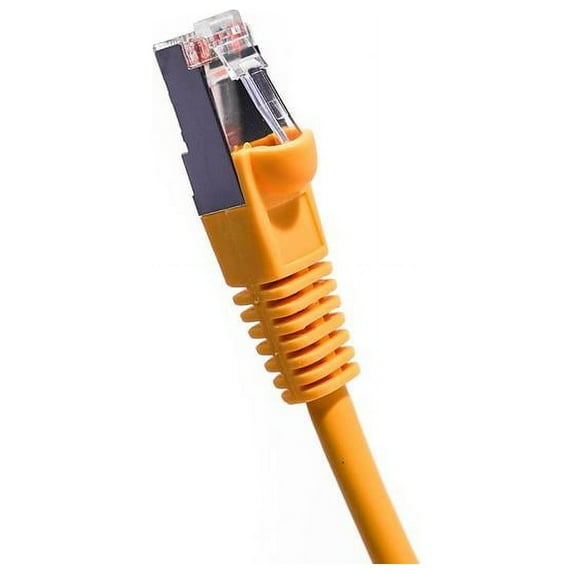 FireFold Cat6 Ethernet Shielded Patch Cable 4ft Yellow Internet Cable 600MHZ - Snagless Boot Long Ethernet SSTP Cable High Speed Ethernet Cable - Constructed of 4 UTP 24AWG Stranded Pure Copper Wire