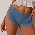 thumbnail image 1 of FireFox Sexy Booty Shorts for Women Y2k Low Rise Side Slit Pj Mini Shorts 2025-Sky Blue-L,Sexy Shorts for Women,Hot Pants,Booty Shorts, 1 of 5
