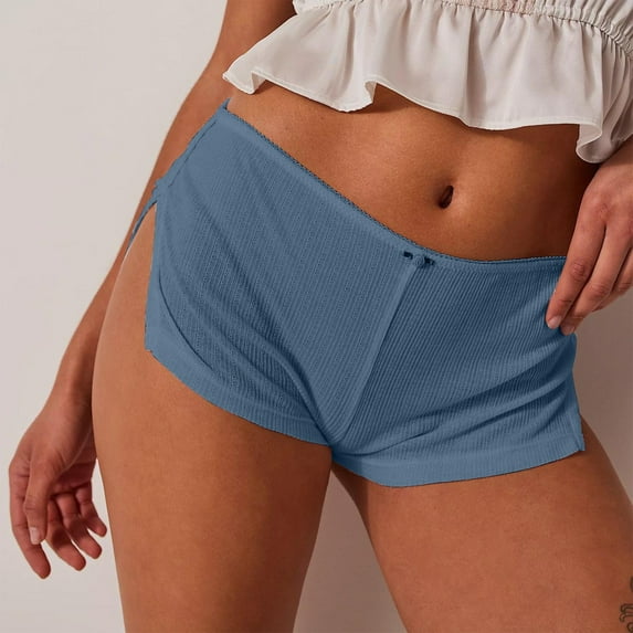 FireFox Sexy Booty Shorts for Women Y2k Low Rise Side Slit Pj Mini Shorts 2025-Sky Blue-L,Sexy Shorts for Women,Hot Pants,Booty Shorts