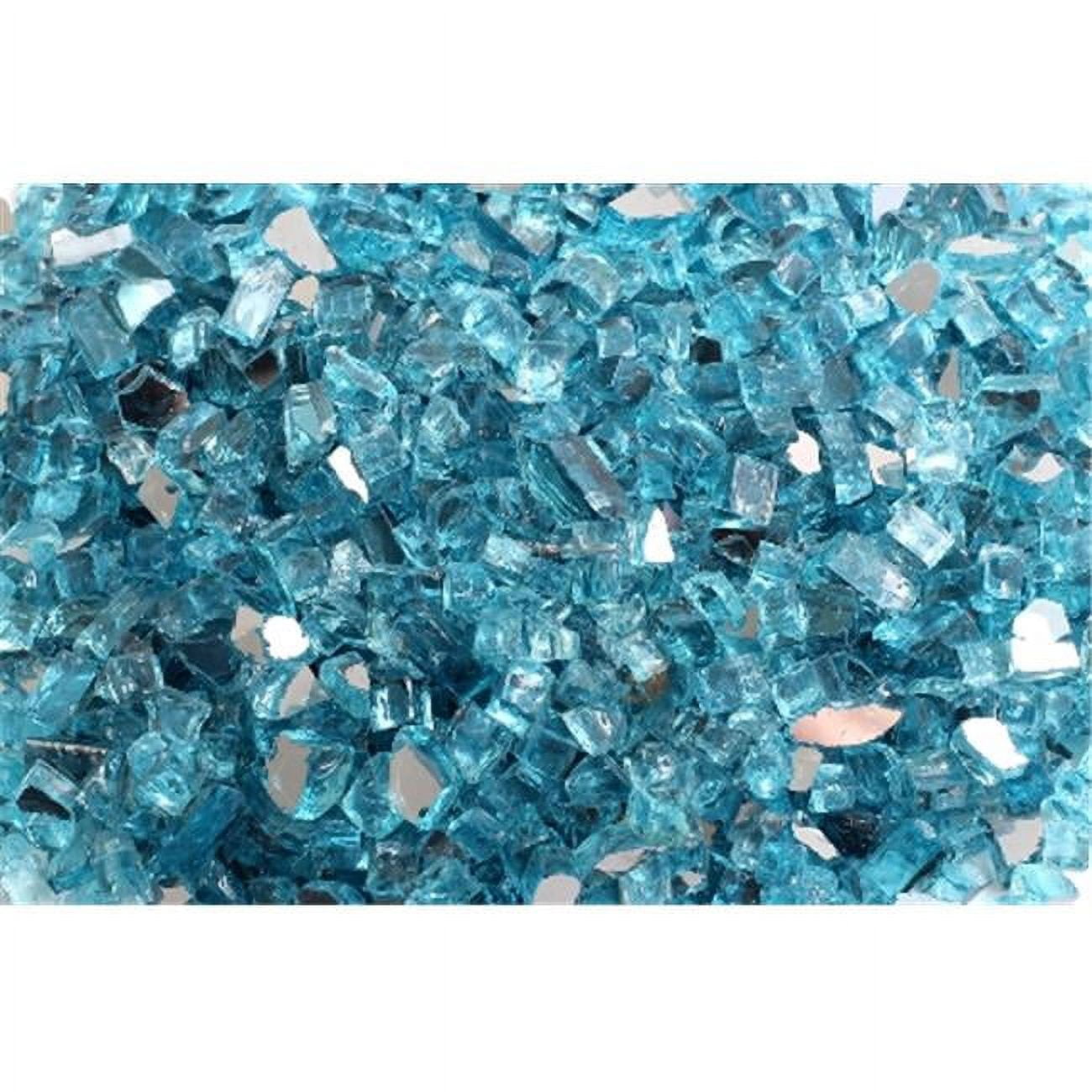 FireGlass Plus QCBR10 Quarter Inch Caribbean Blue Reflective Fire