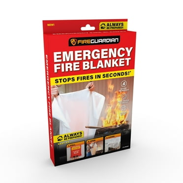 FireGuardian 40" x 40" Emergency Blanket, 900°F Heat Resistance, Fire Blanket for Small Area Fires