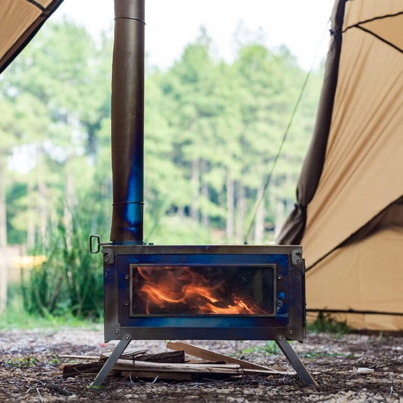 FireHiking  Stove Pipe Folding Portable Camping Tent Stove Chimney Flue with 10 Clamps 9.8 ft