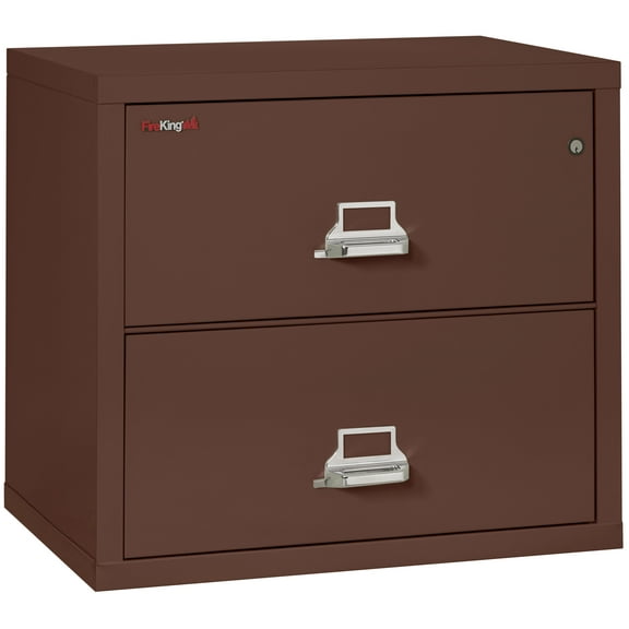 FireKing Brown Fire Resistant File Cabinet - 2 Drawer Lateral 31" wide