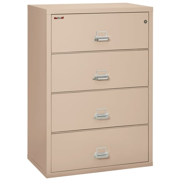 FireKing Champagne Fire Resistant File Cabinet - 4 Drawer Lateral 38" wide