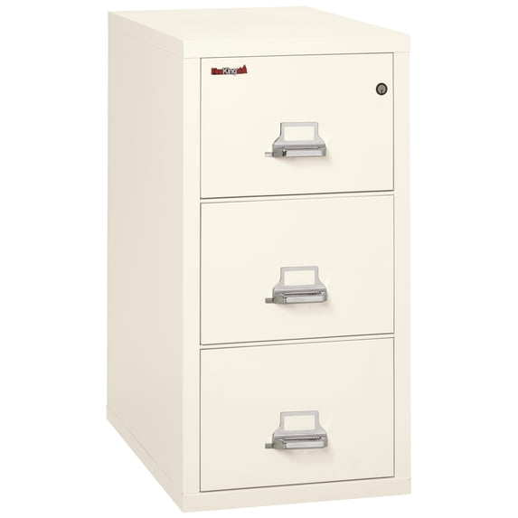 FireKing Ivory White 1 Hour Fire Resistant File Cabinet - 3 Drawer Letter 31" depth