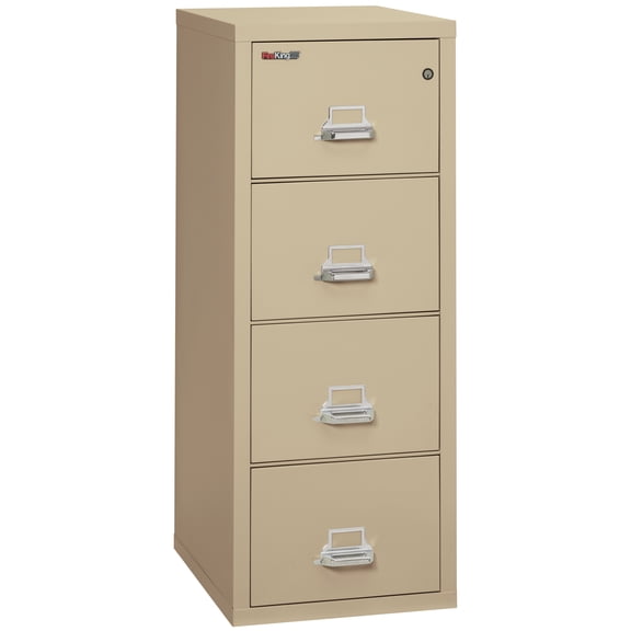 FireKing Parchment 1 Hour Fire Resistant File Cabinet - 4 Drawer letter 25" depth