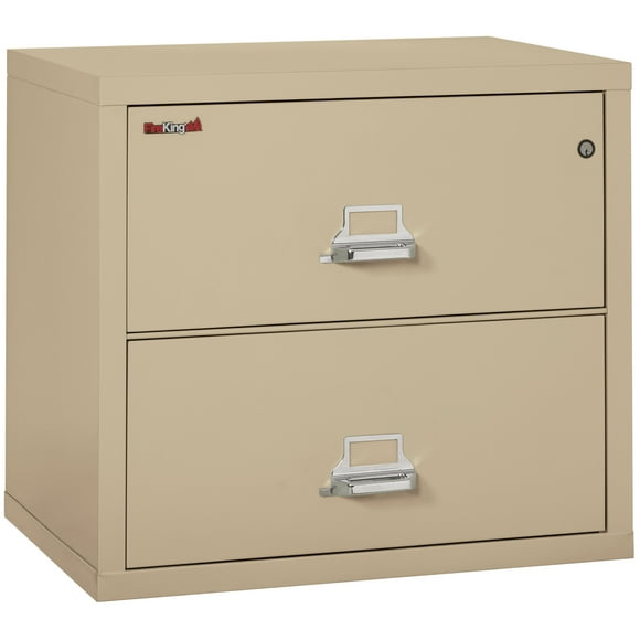 FireKing Parchment Fire Resistant File Cabinet - 2 Drawer Lateral 31" wide