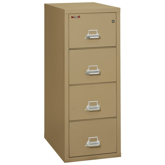 FireKing Sand 1 Hour Fire Resistant File Cabinet - 4 Drawer Legal 31" depth