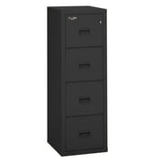 FireKing Turtle Four-Drawer, Vertical Fire Resistant File Cabinet, Letter/Legal Size 22 Depth, UL Class 350 One-Hour Fire Rated With Heavy-Duty Keylock, Black