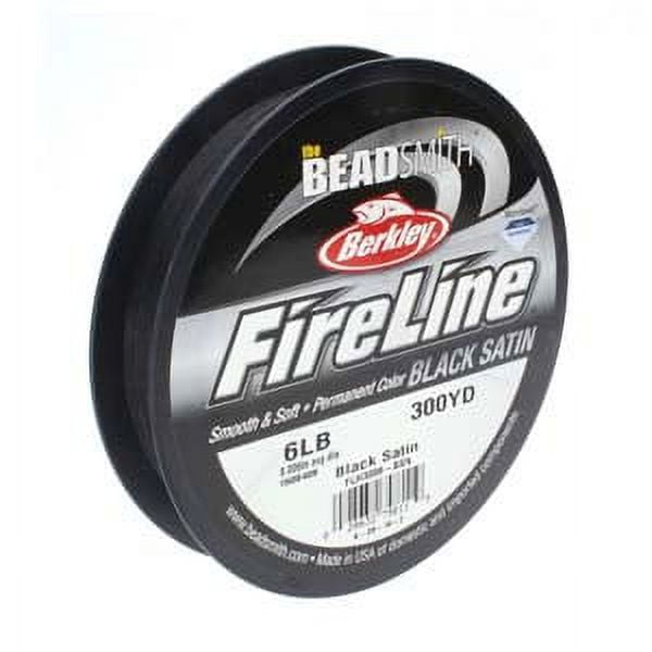 FireLine Braided Beading Thread, 6lb Test and 0.006 Thick, 300 Yard Bulk  Spool, Black Satin 