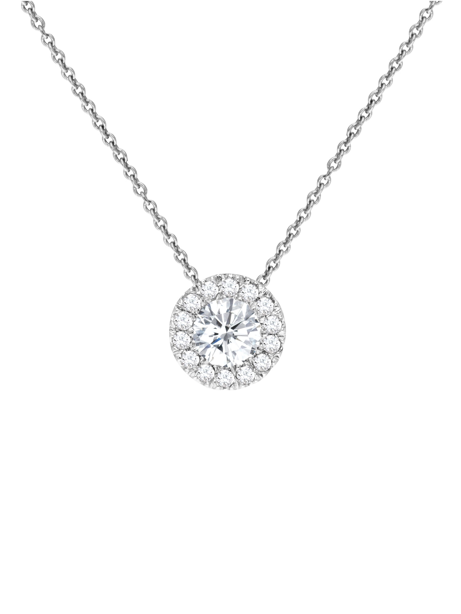 Champagne Diamond Pendant Necklace, Brown Diamond Pendant, Halo Pendant  Necklace, 14K White Gold 1.23 Carat Pave Handmade