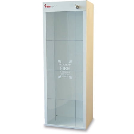 FireTech Metal Extinguisher Cabinet, 29 3/4"H x 10 1/2"W x 8 1/4"D, White (1 Unit)