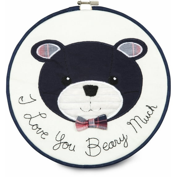 Pavilion Gift Company - FireTruck - I Love You Beary Much 9.5" Wall Covering