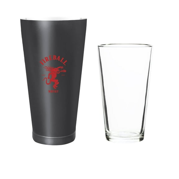 Fireball Boston Shaker Set-750ml Stainless Steel Shaker and 450ml Glass for Cocktail Mixing