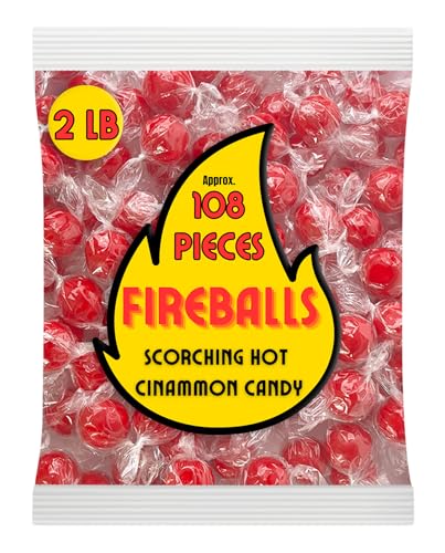 Fireball Candy Bulk - 2 LB Red Hot Jawbreaker Candy - Cinnamon Hard ...