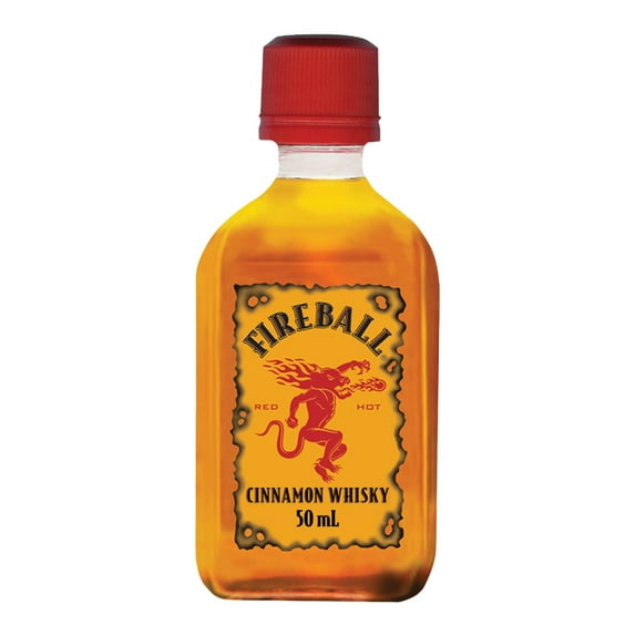 Fireball Cinnamon Whiskey, 50ml Plastic Bottle, 33% Alcohol