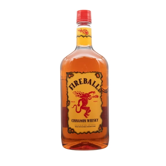 Fireball Cinnamon Whisky 1.75L Plastic Bottle - 42 Proof Spiced Flavored Whisky